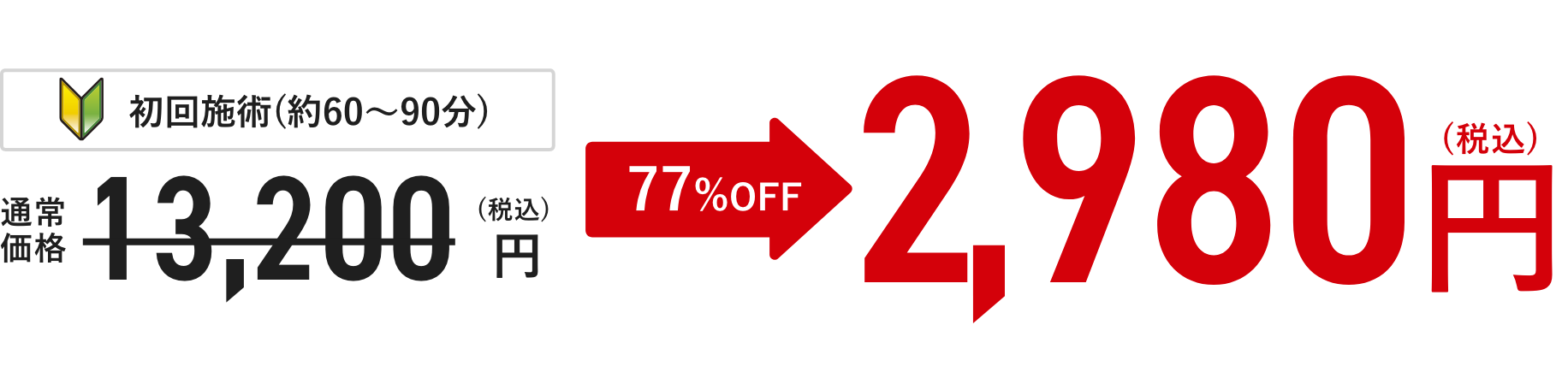 通常価格13,200 →77%OPFF2,980円（税込）